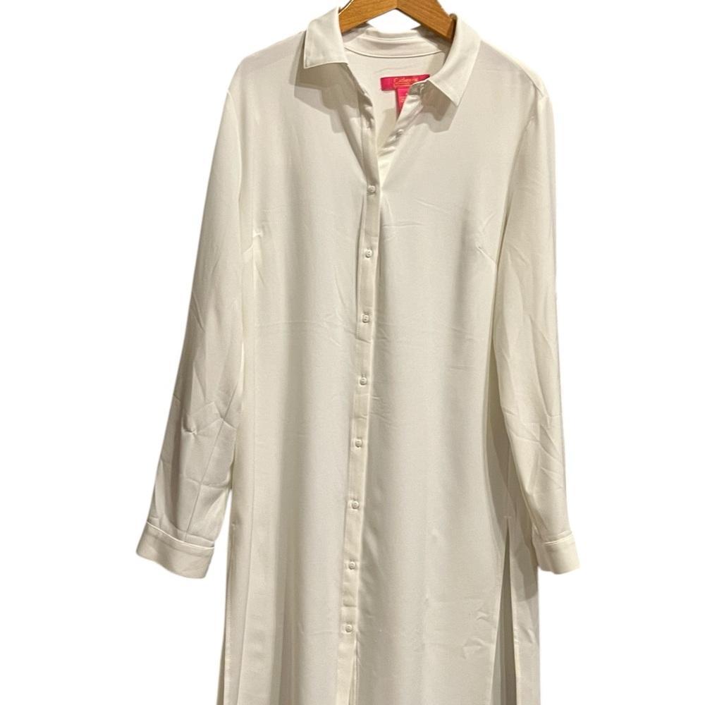 Catherine Malandrino white shirt blouse Dress Button-Down women’s